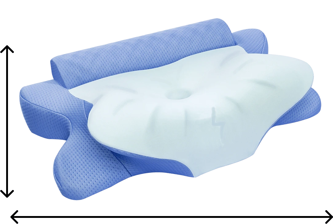 Melara Max luxury sleep pillow with butterfly contour